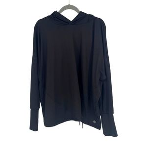 NWT Zelos lightweight stretchy hooded shirt - true black